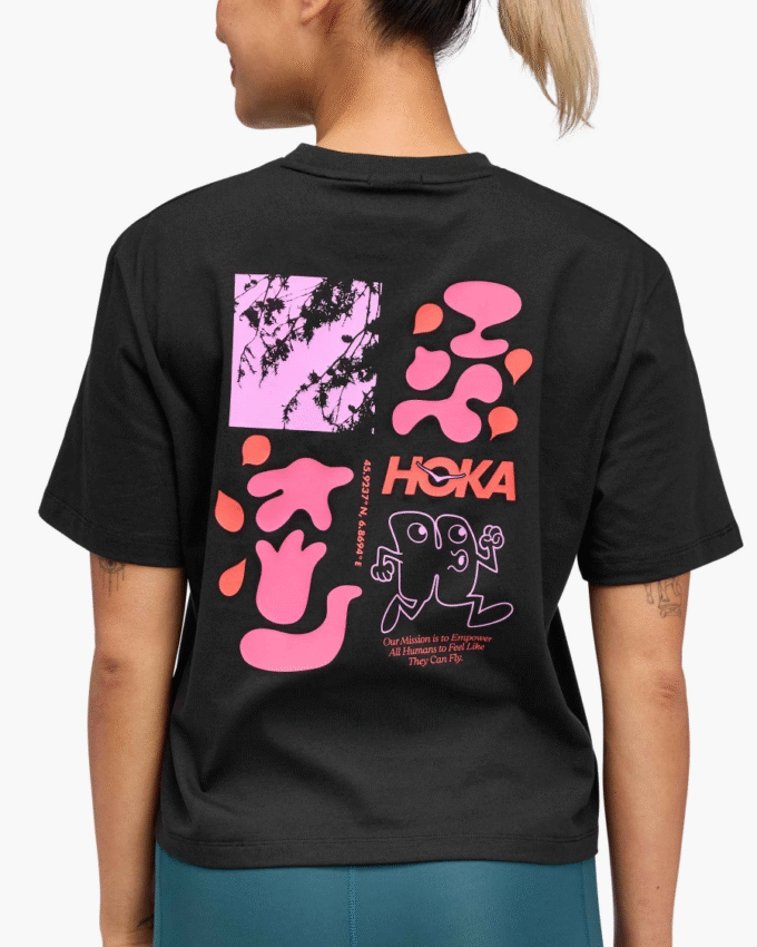 Camiseta de manga curta Hoka Collage