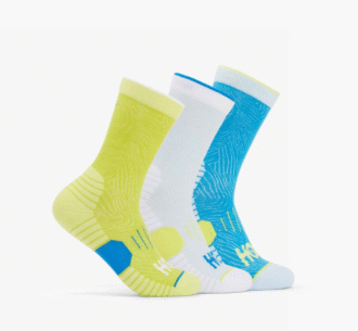 Pacote com 3 pares de meias Crew Run
