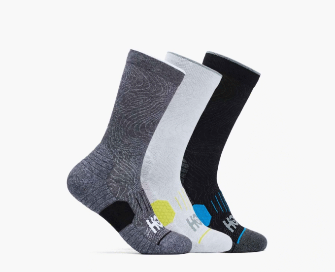 Pacote com 3 pares de meias Crew Run